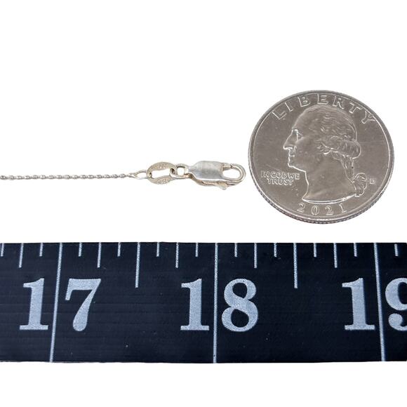 Italian Ball Bead Necklace | Sterling Silver 925 | 18" - Picture 2 of 3